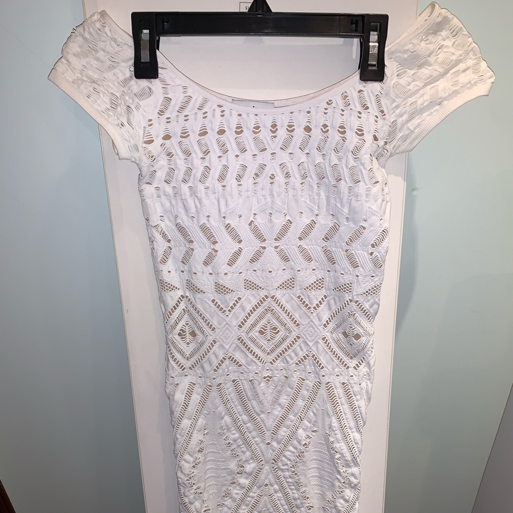 BEBE WHITE MINI DRESS